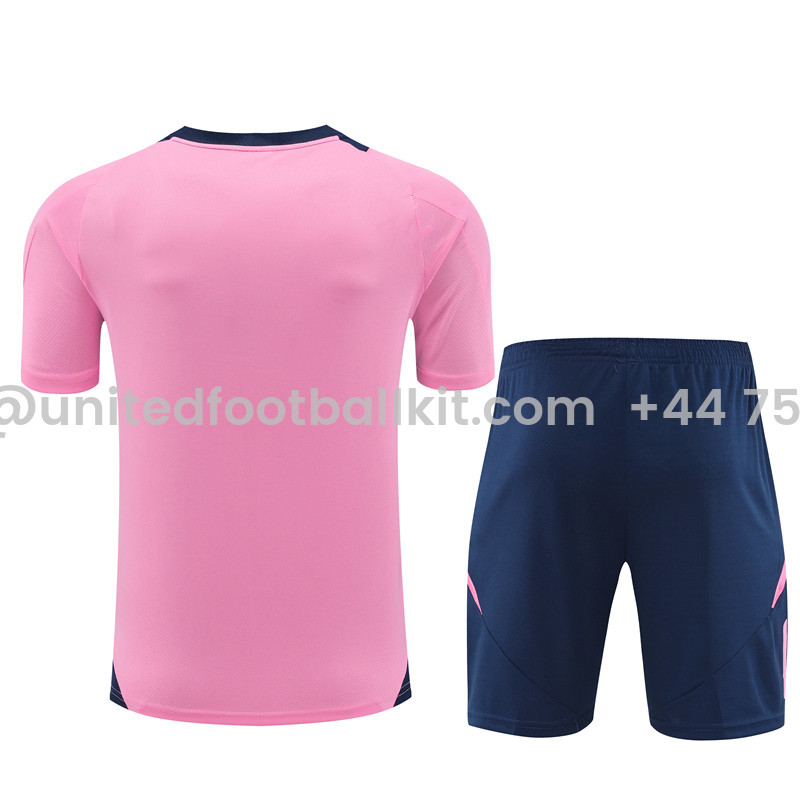 Unitedfootballkit.com | Arsenal 24-25 Short-Sleeve Training Set - Pink -Customize Name, Number and Patch | Worldwide Shipping