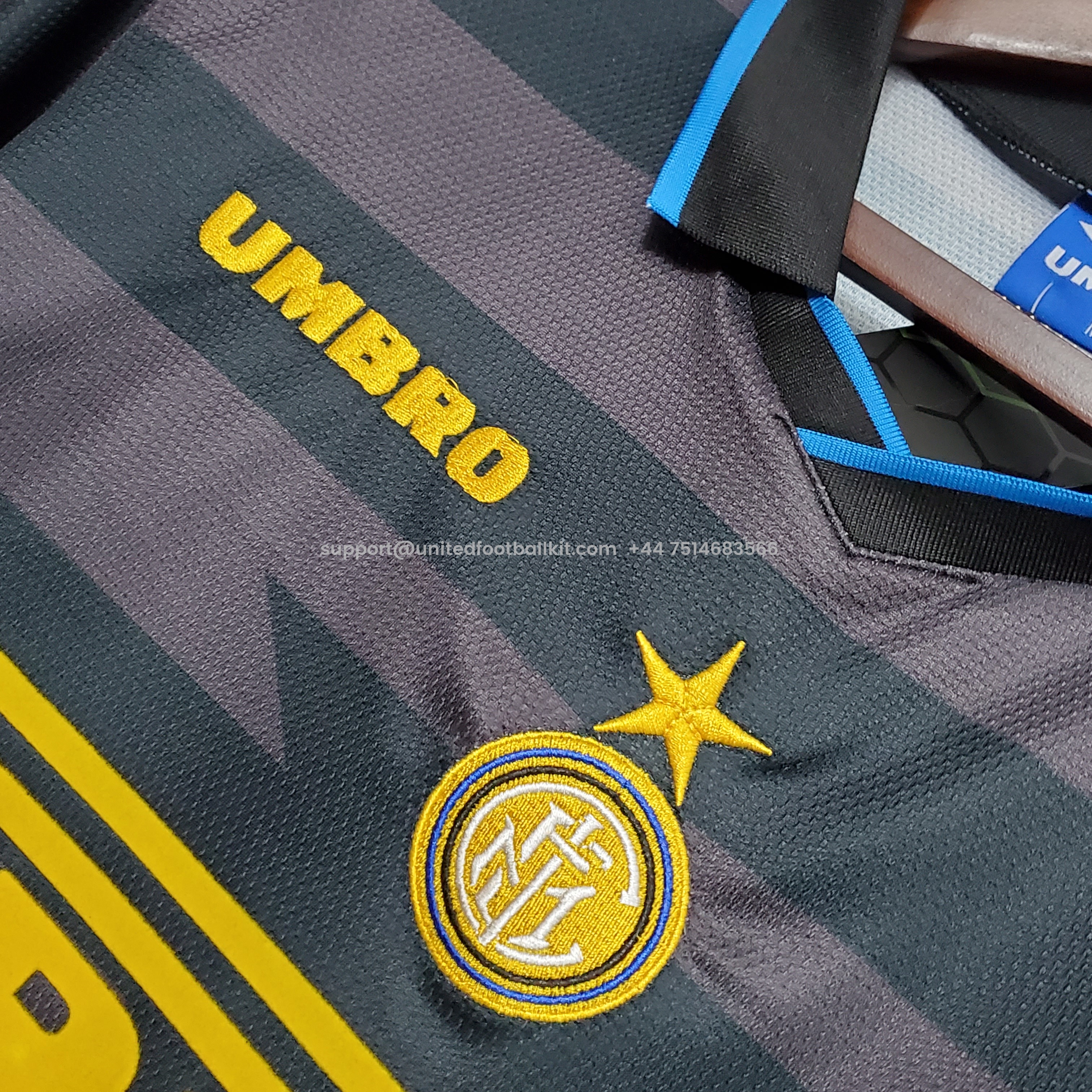 Unitedfootballkit.com | Retro Inter Milan 97-98 Away Stadium Jersey -Customize Name, Number and Patch | Worldwide Shipping