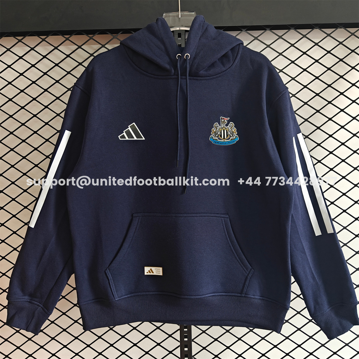 Unitedfootballkit.com | Newcastle United 25-26 Home Unisex Pullover Hoodie -Customize Name, Number and Patch | Worldwide Shipping
