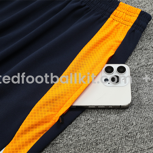 Unitedfootballkit.com | Real Madrid 24-25 Long Sleeve Training Set - Player Version - Royal Blue -Customize Name, Number and Patch | Worldwide Shipping