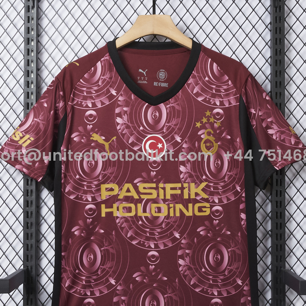 Unitedfootballkit.com | Galatasaray 25-26 Third Jersey with Five Stars - Fans Version -Customize Name, Number and Patch | Worldwide Shipping