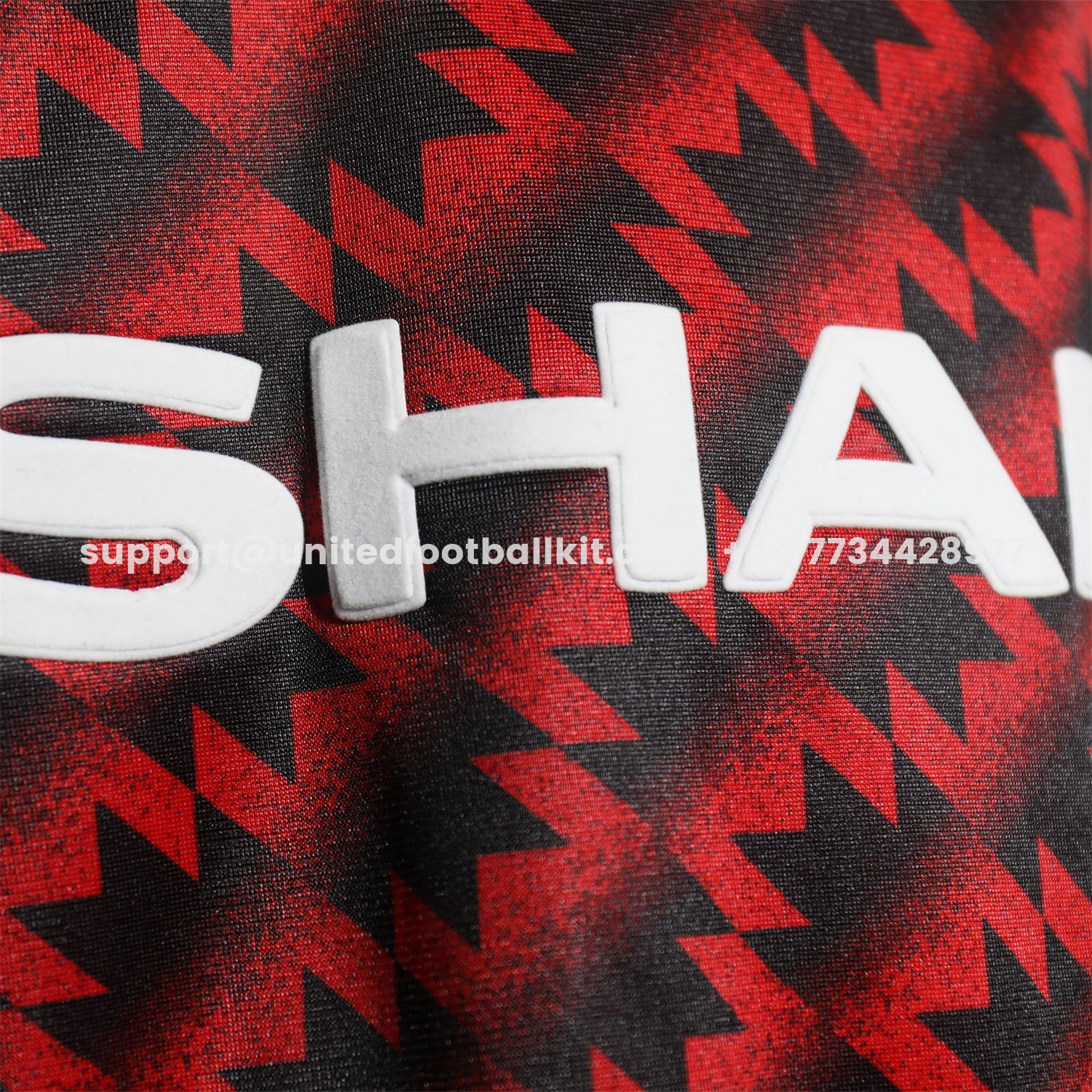 Unitedfootballkit.com | Manchester United 25-26 Training Set - Red Black Top and Black Pants -Customize Name, Number and Patch | Worldwide Shipping