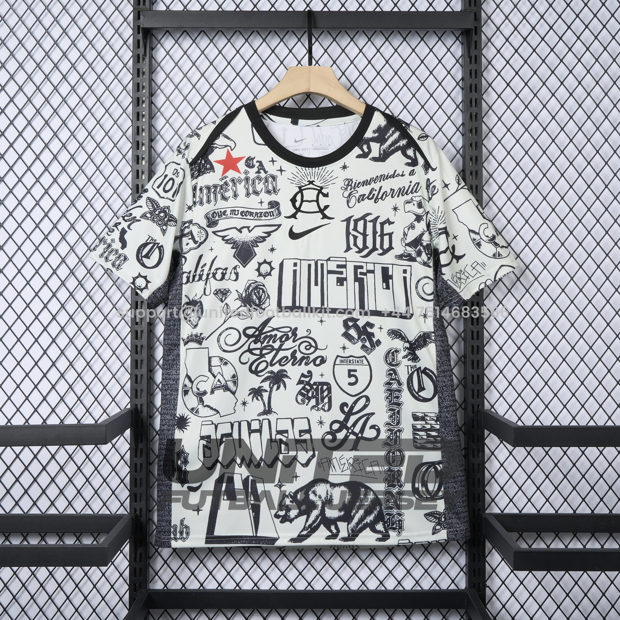 Unitedfootballkit.com | Club América 24-25 Pre-match 2 White Training Jersey - Fans Version -Customize Name, Number and Patch | Worldwide Shipping