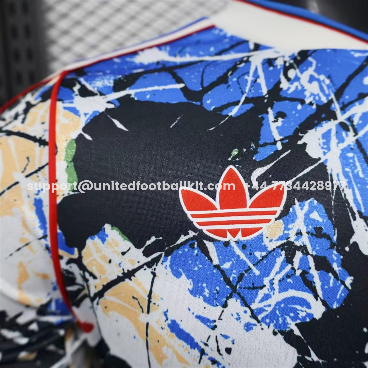 Unitedfootballkit.com | Manchester United 25-26 Stone Roses Special Jersey - Player Version -Customize Name, Number and Patch | Worldwide Shipping