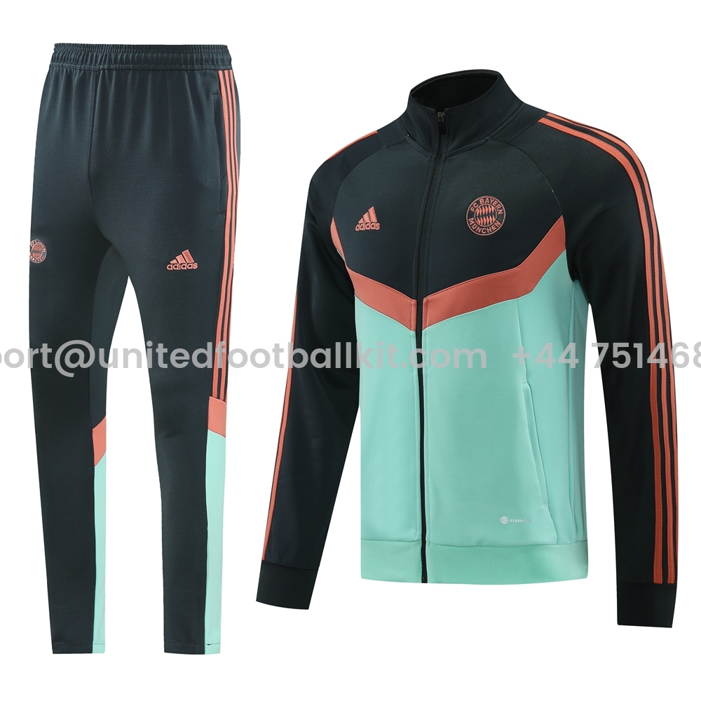 Unitedfootballkit.com | Bayern Munich 24-25 Jacket Training Tracksuit - Green -Customize Name, Number and Patch | Worldwide Shipping