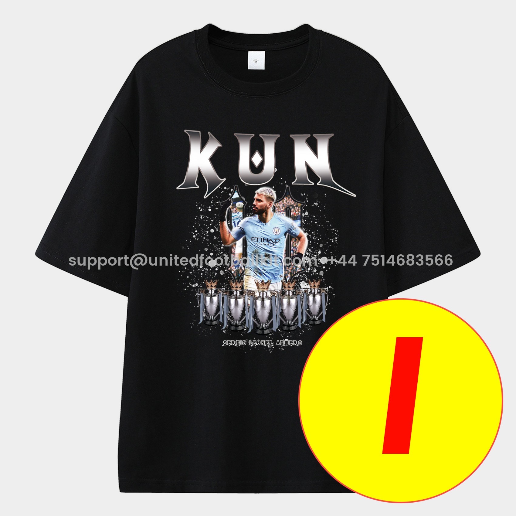 Unitedfootballkit.com | Manchester City Highlights Of The Decade Unisex Pure Cotton T-shirt -Customize Name, Number and Patch | Worldwide Shipping