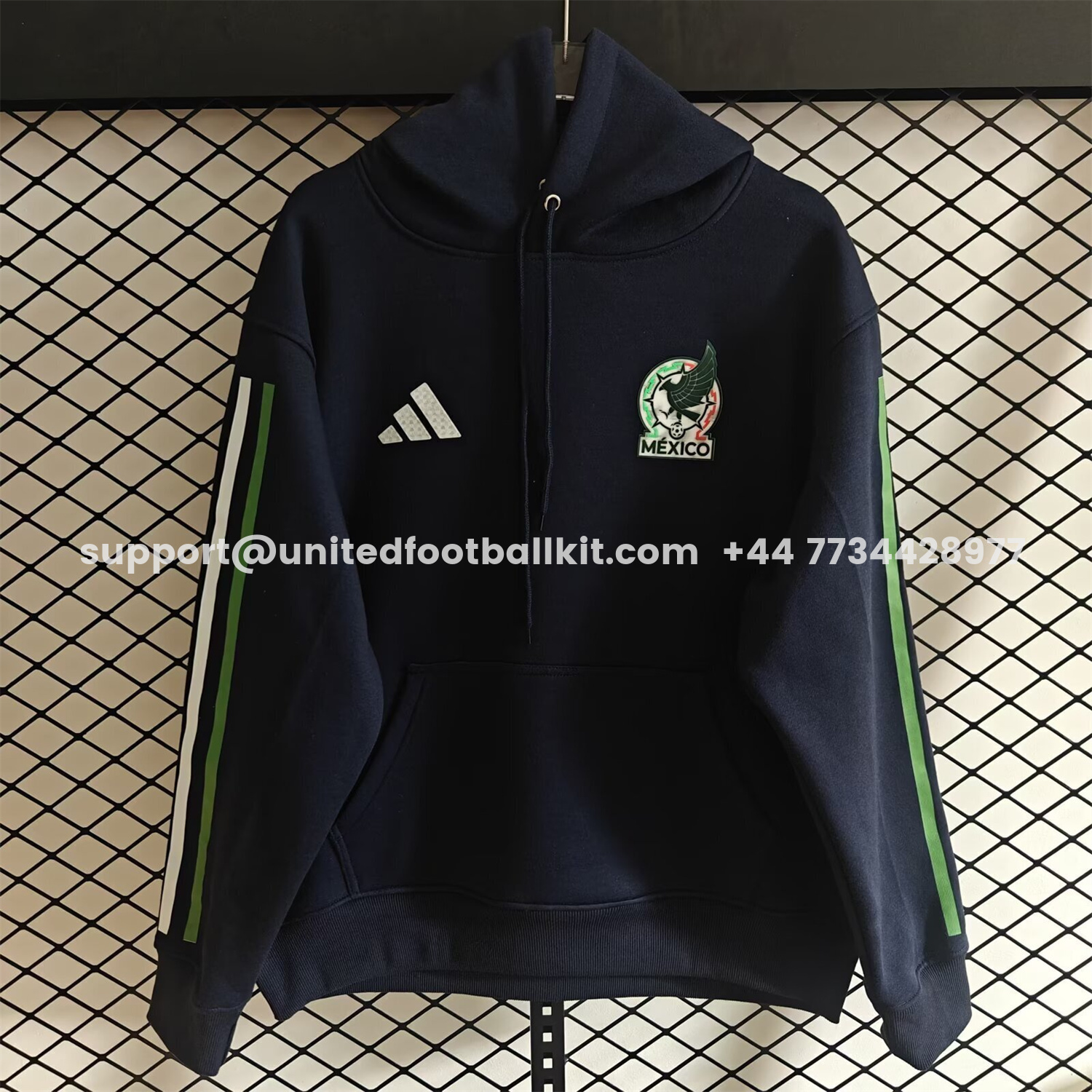 Unitedfootballkit.com | Mexico 2026 Away Unisex Pullover Hoodie -Customize Name, Number and Patch | Worldwide Shipping