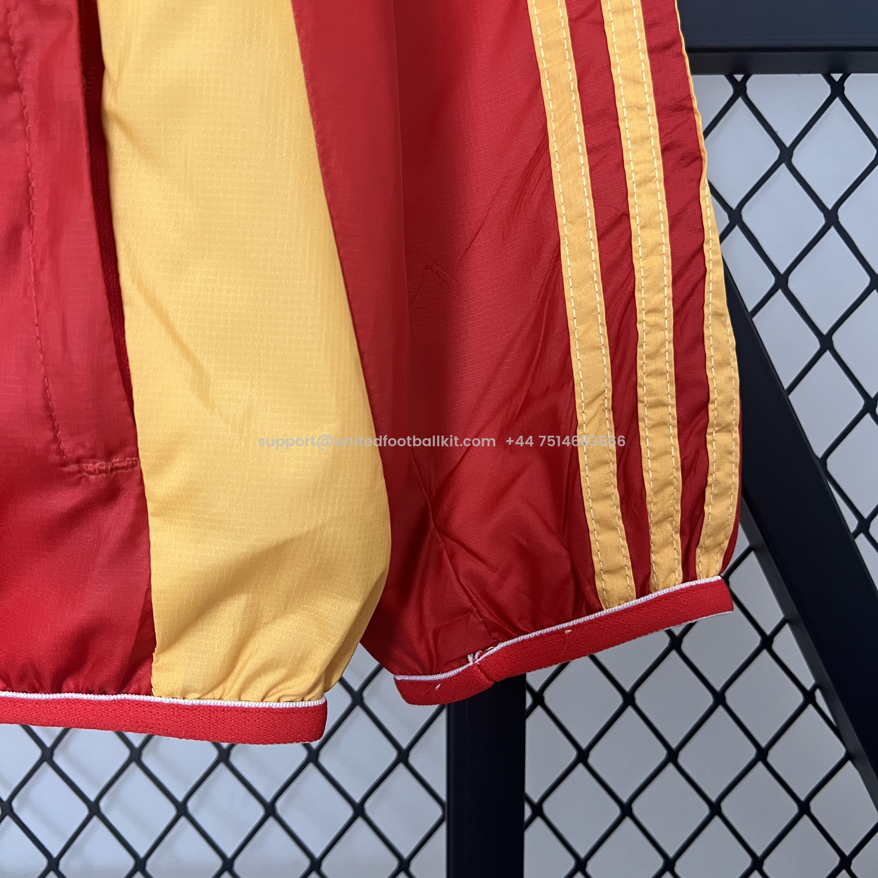 Unitedfootballkit.com | Spain 2024 Double Sided Reversible Windbreaker - Red & Yellow -Customize Name, Number and Patch | Worldwide Shipping