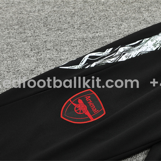 Unitedfootballkit.com | Arsenal 24-25 Long Sleeve Training Set - Player Version - Black -Customize Name, Number and Patch | Worldwide Shipping