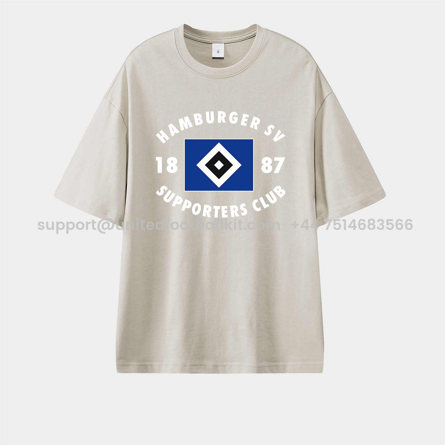 Unitedfootballkit.com | Hamburger SV 1887 Supporters Club Unisex Pure Cotton T-shirt -Customize Name, Number and Patch | Worldwide Shipping