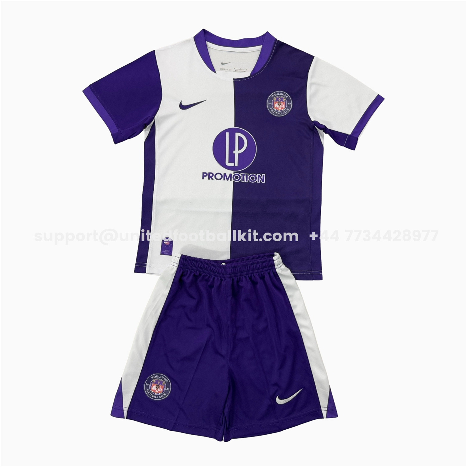 Unitedfootballkit.com | Toulouse FC 25-26 Home Men's Adult Jersey Set - Fans Version -Customize Name, Number and Patch | Worldwide Shipping