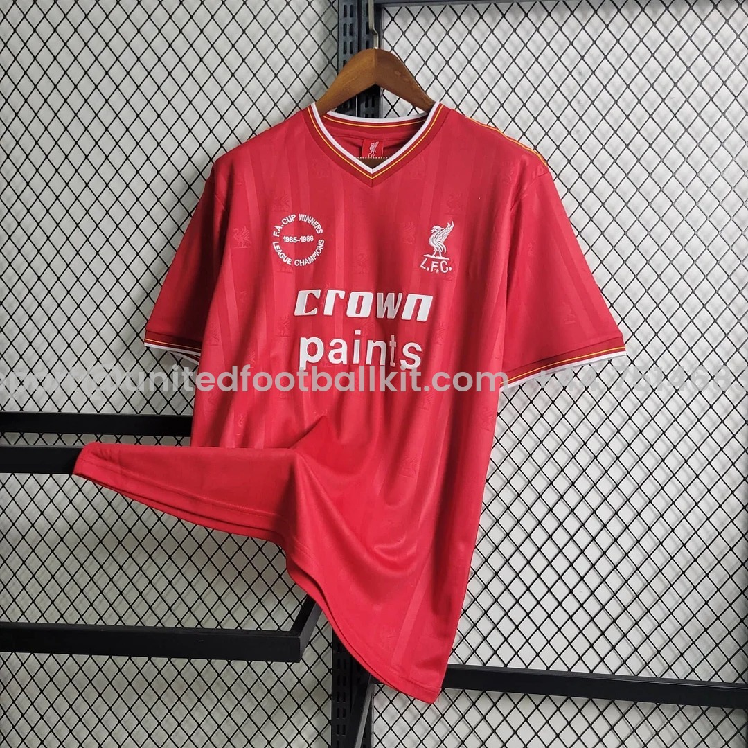 Unitedfootballkit.com | Retro Liver.pool 1986-87 Home Stadium Jersey -Customize Name, Number and Patch | Worldwide Shipping