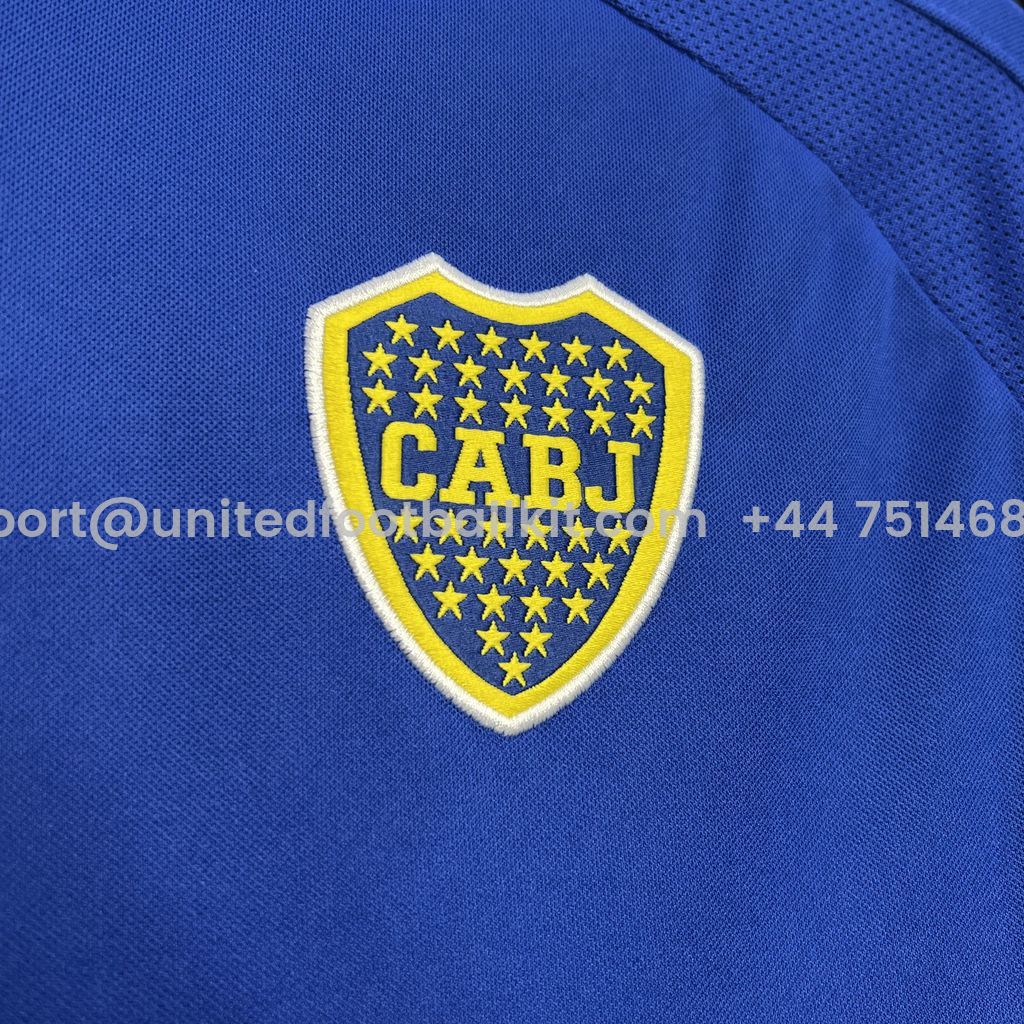 Unitedfootballkit.com | Retro Boca Juniors 2000-01 Home Jersey -Customize Name, Number and Patch | Worldwide Shipping