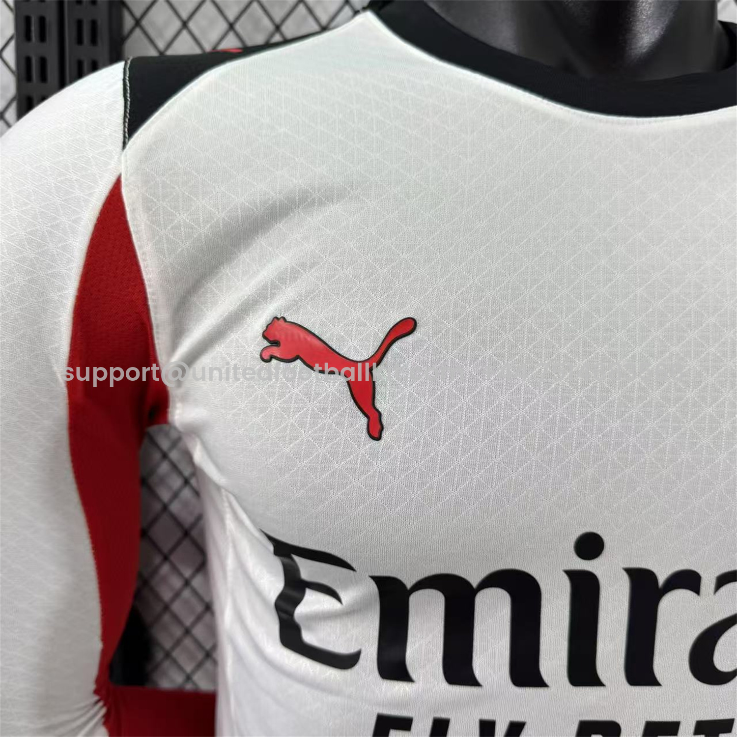Unitedfootballkit.com | AC Milan 25-26 Away White Long Sleeves Jersey - Player Version -Customize Name, Number and Patch | Worldwide Shipping