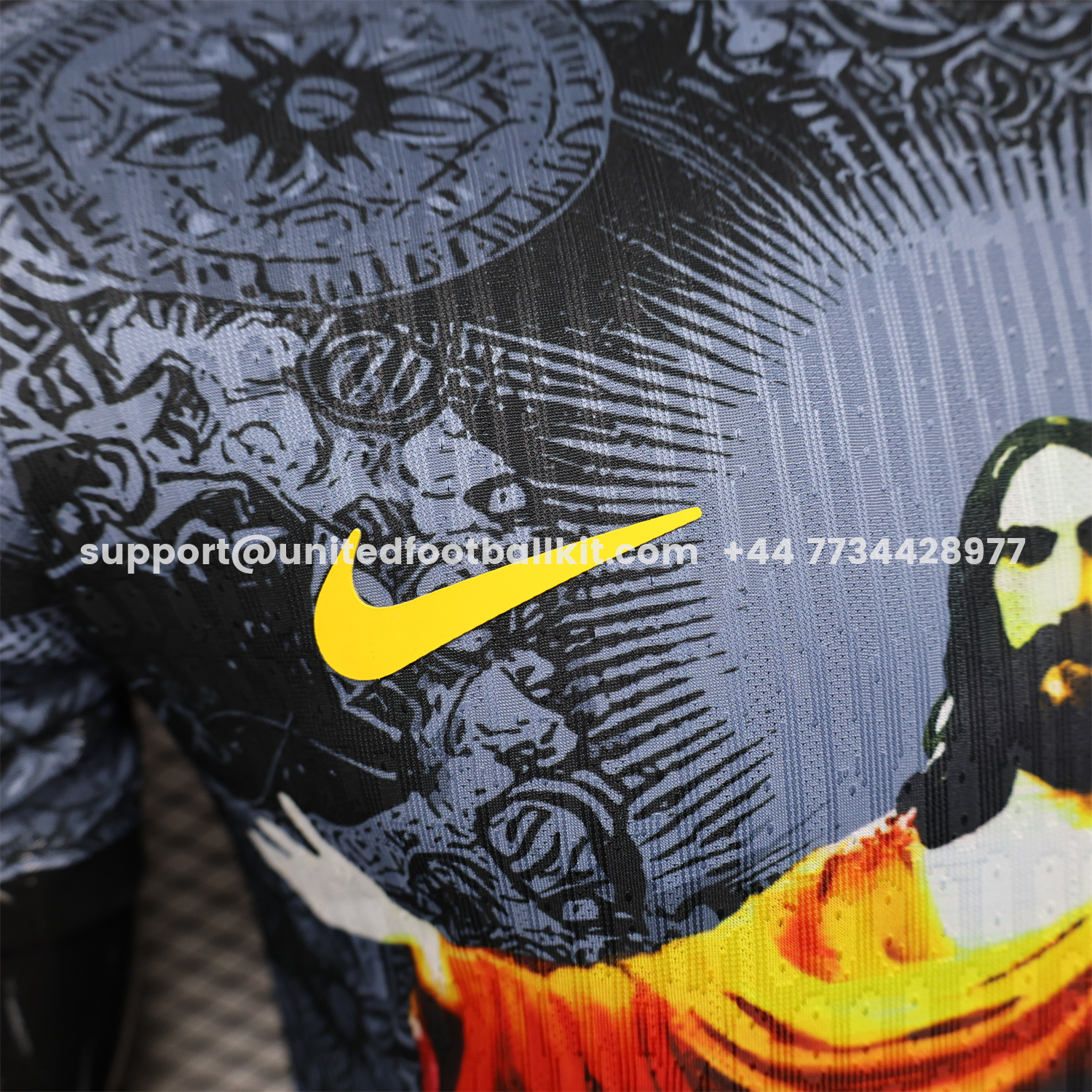 Unitedfootballkit.com | Brazil 25-26 Colorful Jesus Statue Special Black Jersey - Player Version -Customize Name, Number and Patch | Worldwide Shipping