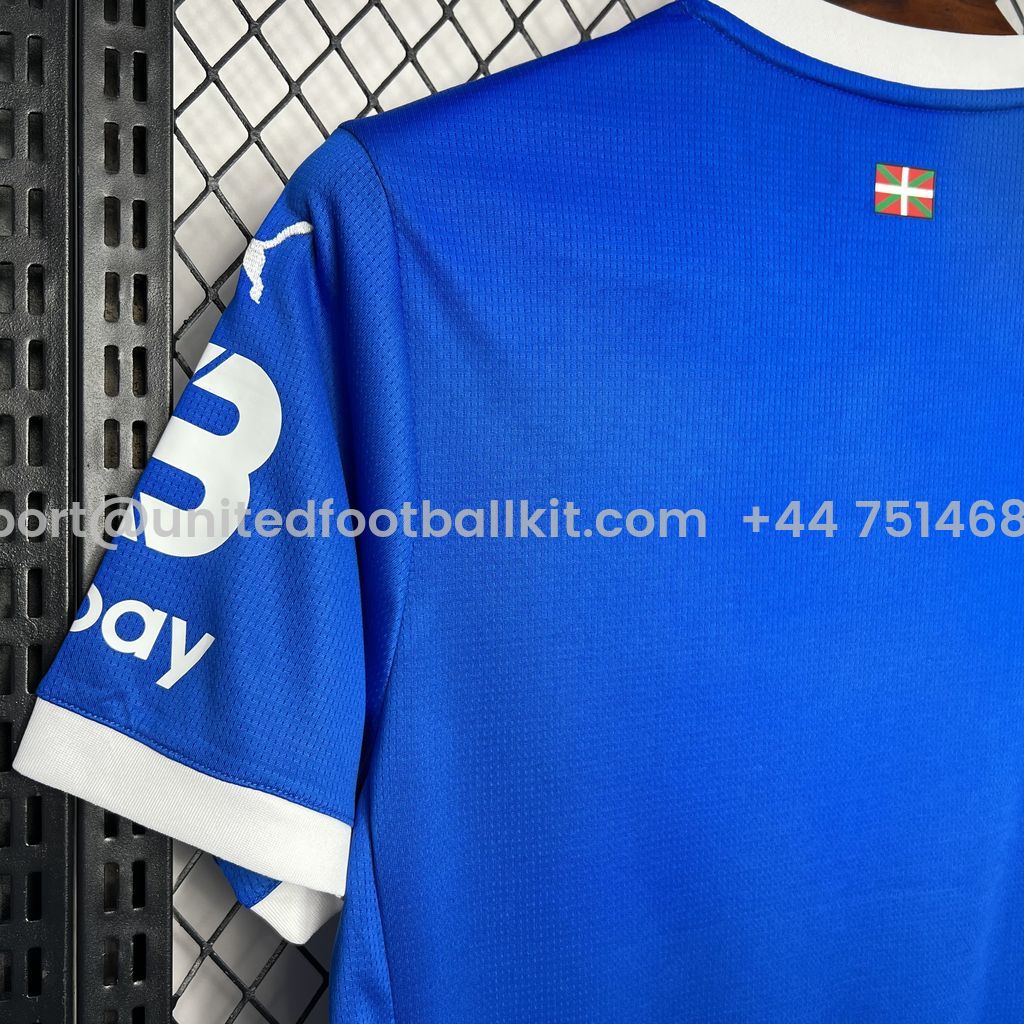 Unitedfootballkit.com | Deportivo Alavés 24-25 Home Stadium Jersey - Fans Version -Customize Name, Number and Patch | Worldwide Shipping