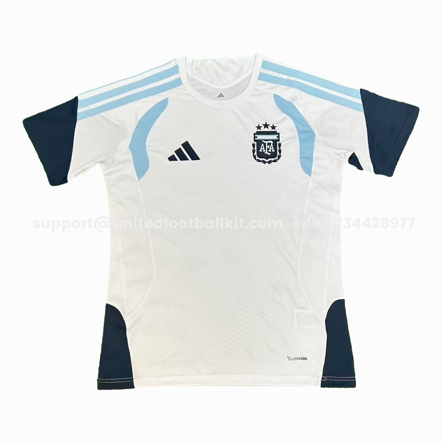 Unitedfootballkit.com | Argentina 2026 White Pre-Match Training Jersey - Fans Version -Customize Name, Number and Patch | Worldwide Shipping