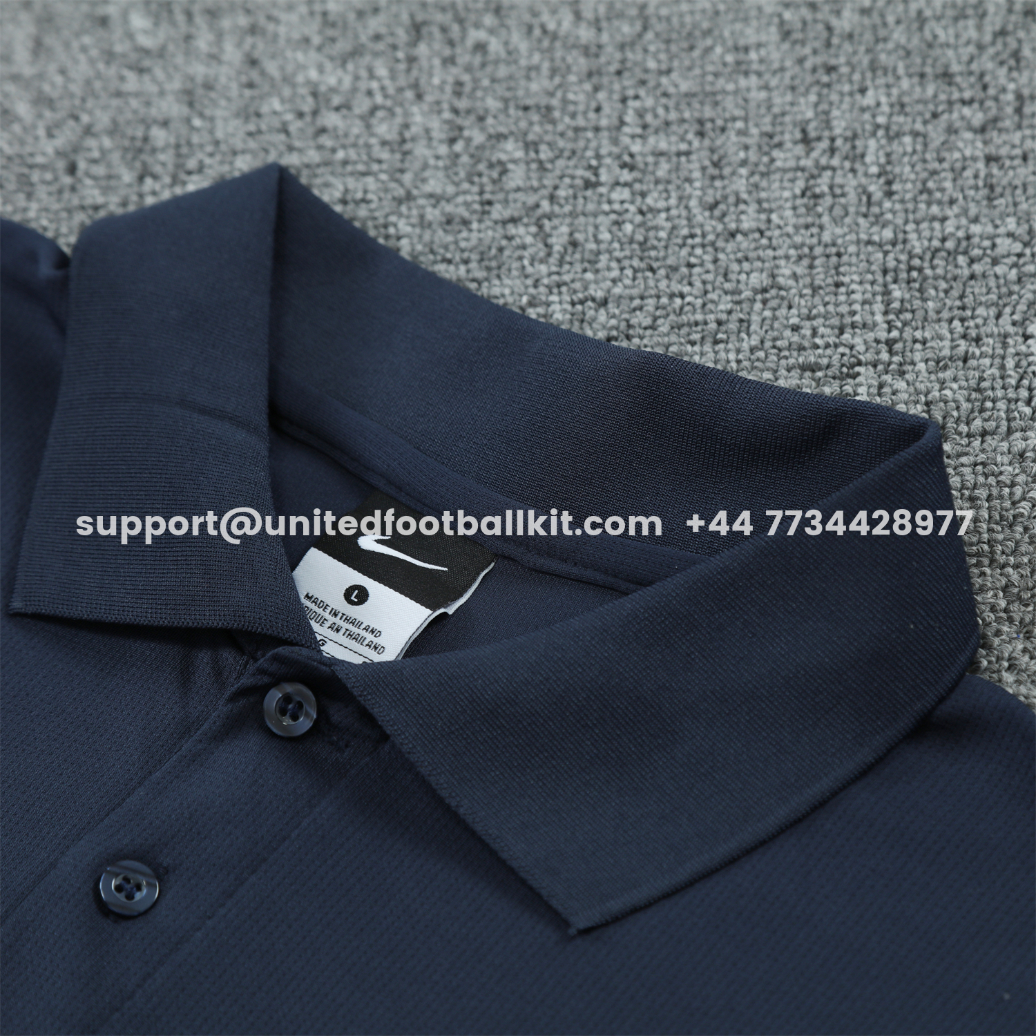 Unitedfootballkit.com | Barcelona 25-26 POLO Short-Sleeve Training Set - Dark Blue Top and Pants -Customize Name, Number and Patch | Worldwide Shipping