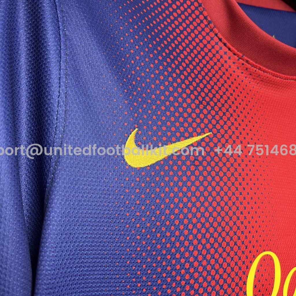 Unitedfootballkit.com | Retro Barcelona 12-13 Home Stadium Jersey -Customize Name, Number and Patch | Worldwide Shipping