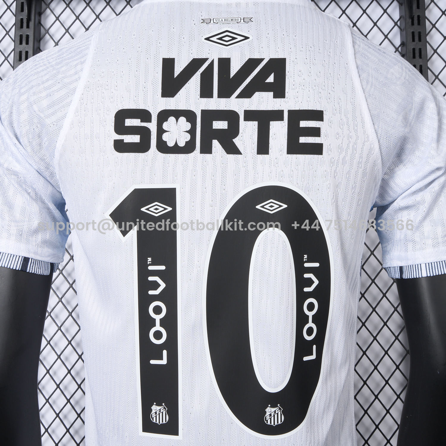 Unitedfootballkit.com | Santos 25-26 Home Jersey With Sponsors - Player Version -Customize Name, Number and Patch | Worldwide Shipping