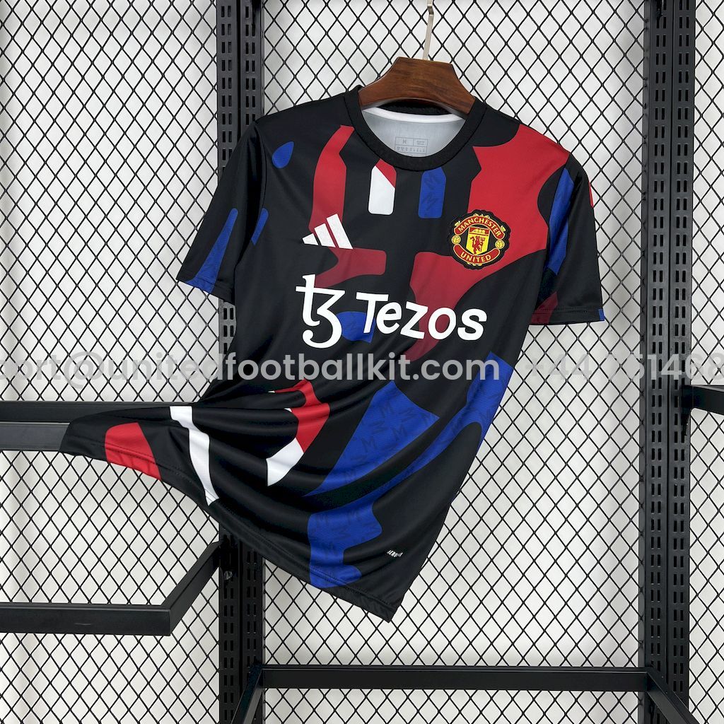 Unitedfootballkit.com | Manchester United 24-25 Pre-Match Traning Jersey - Fans Version -Customize Name, Number and Patch | Worldwide Shipping