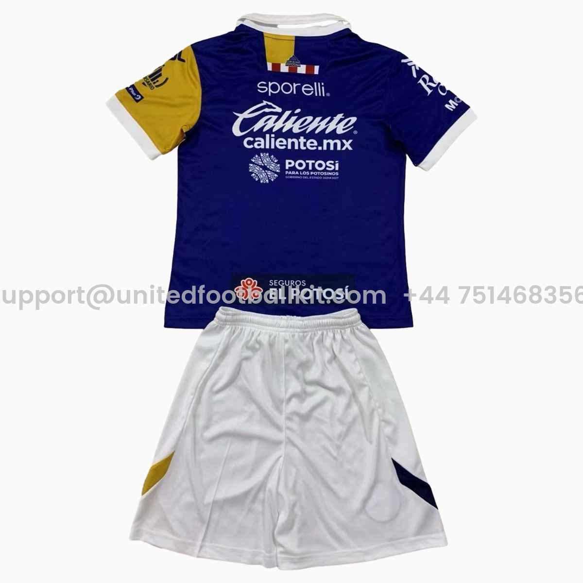 Unitedfootballkit.com | Atlético San Luis 24-25 Away Kids Kit -Customize Name, Number and Patch | Worldwide Shipping