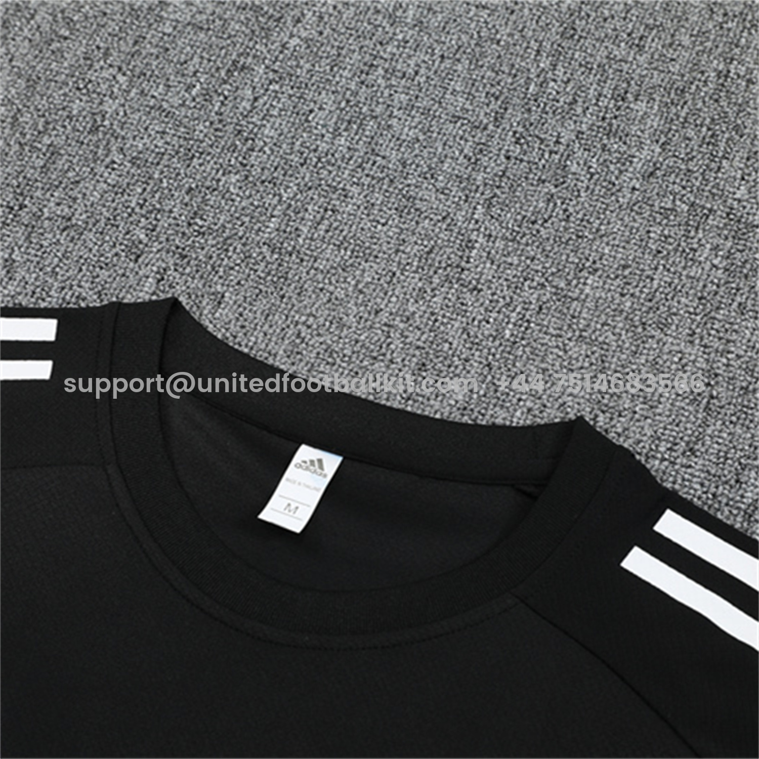 Unitedfootballkit.com | Real Madrid 25-26 Short-Sleeve Training Set - Yellow Line Black Top and Black Shorts -Customize Name, Number and Patch | Worldwide Shipping