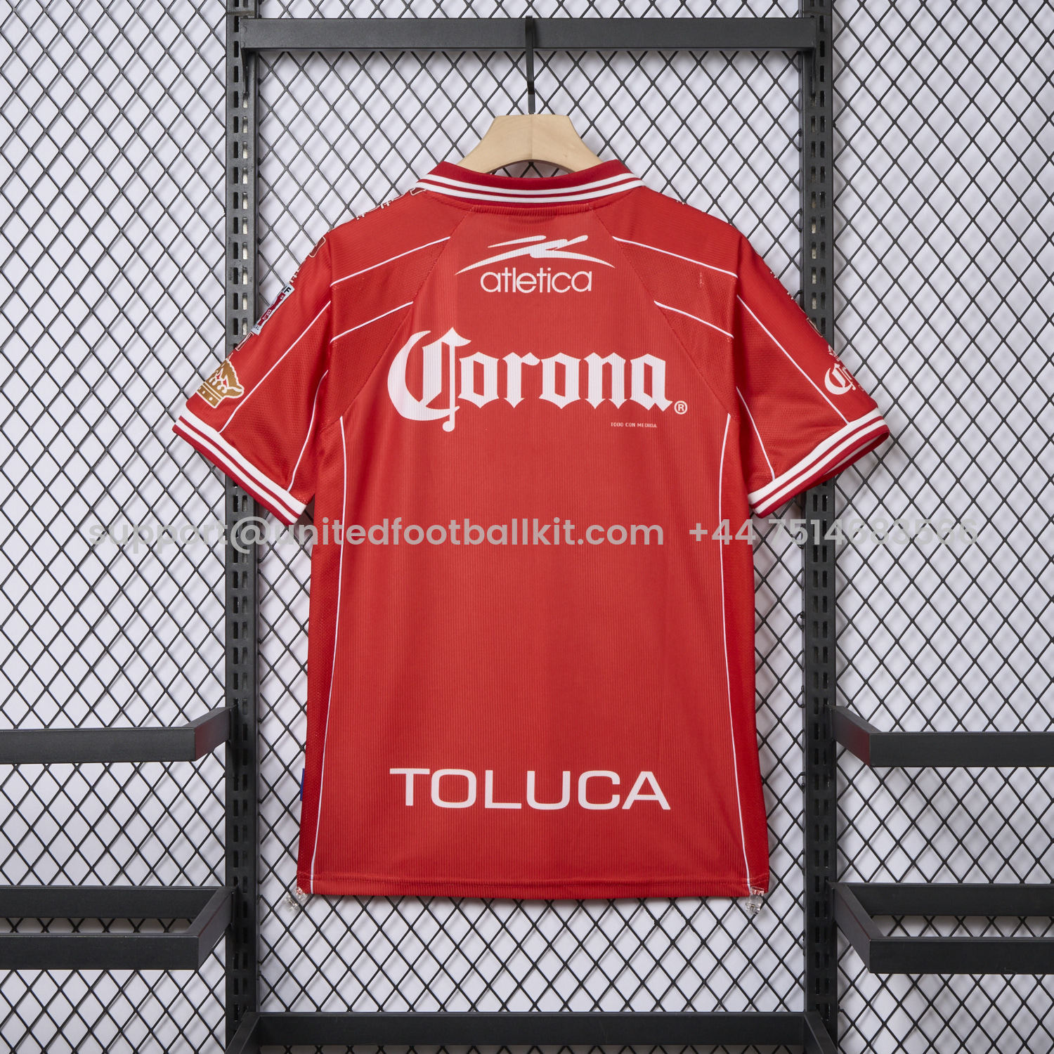 Unitedfootballkit.com | Retro Toluca 1999-00 Home Jersey -Customize Name, Number and Patch | Worldwide Shipping