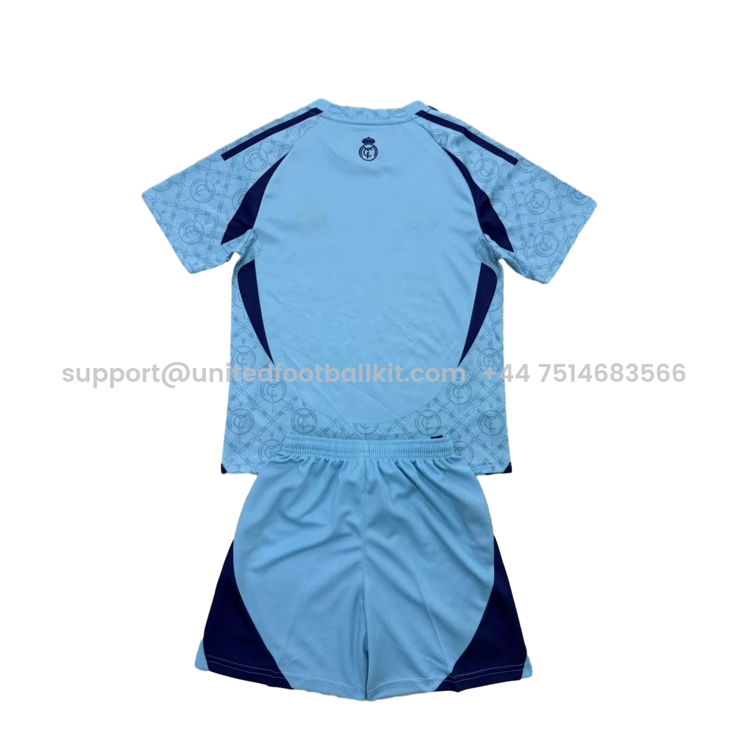 Unitedfootballkit.com | Real Madrid 25-26 Blue Concept Kids Kit -Customize Name, Number and Patch | Worldwide Shipping