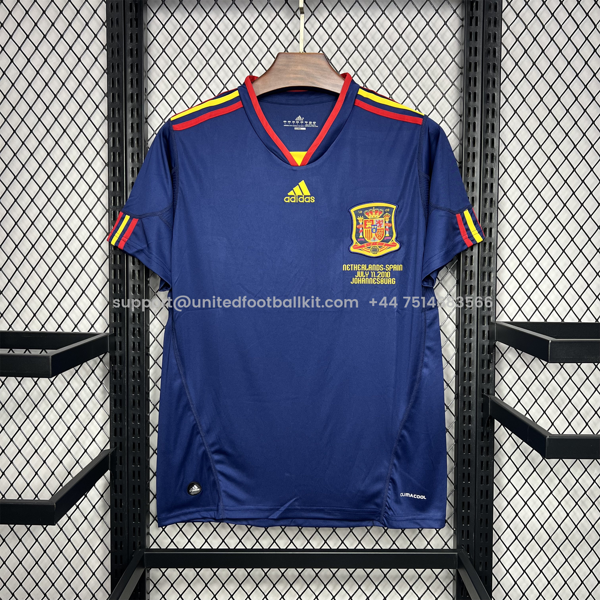 Unitedfootballkit.com | Retro Spain 2010 Away Stadium Jersey -Customize Name, Number and Patch | Worldwide Shipping