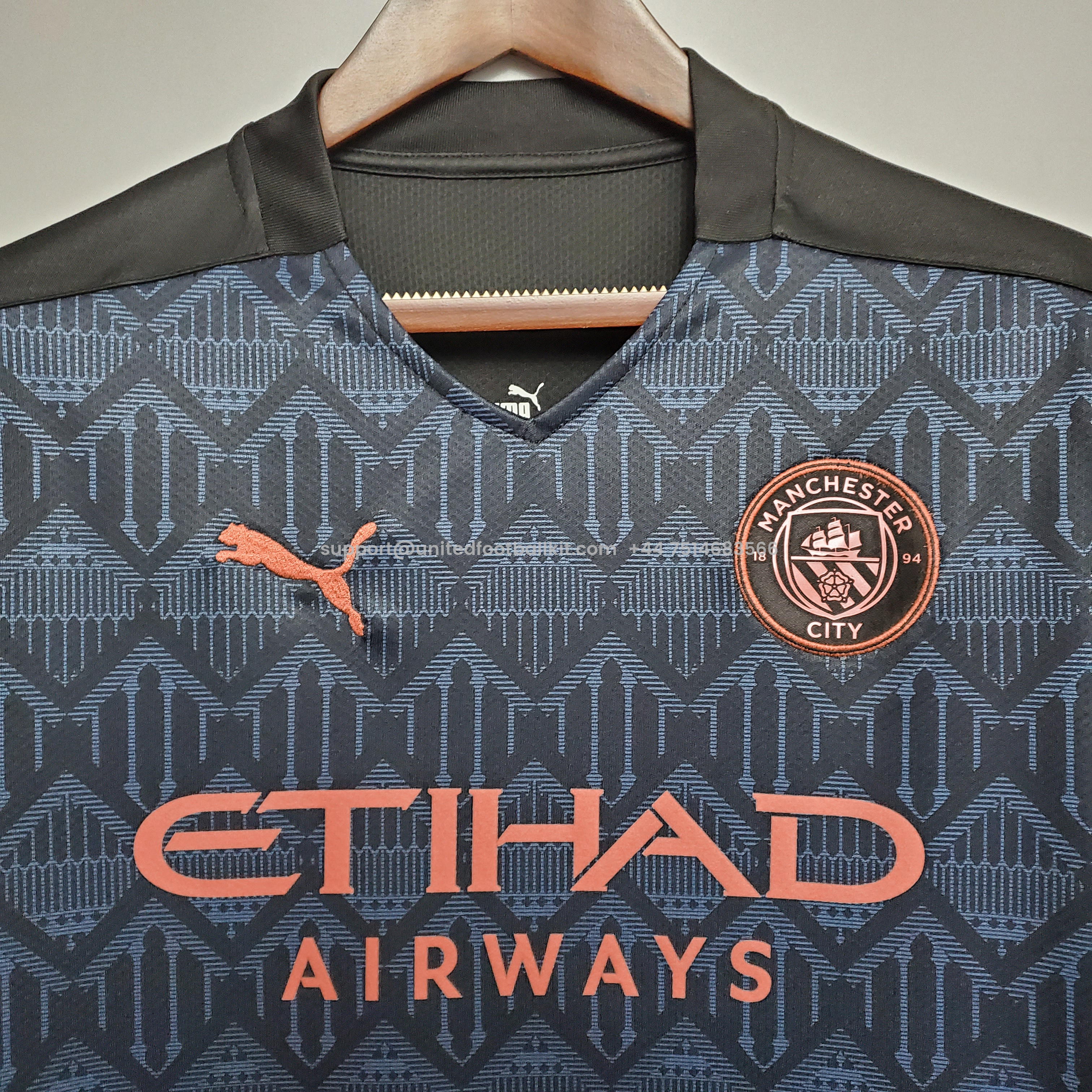 Unitedfootballkit.com | Manchester City 20-21 Away Stadium Jersey - Fans Version -Customize Name, Number and Patch | Worldwide Shipping