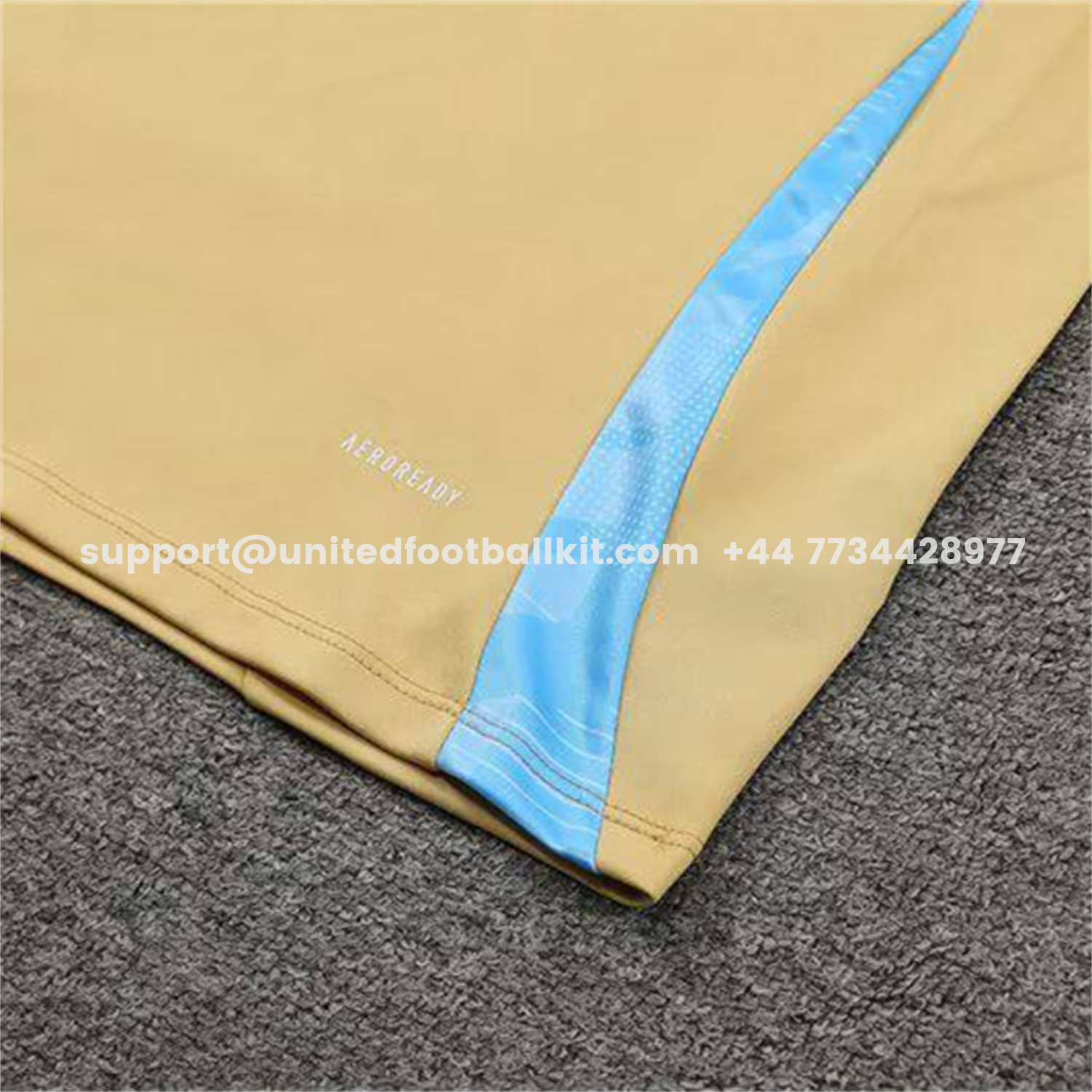 Unitedfootballkit.com | Argentina 25-26 Kids Long Sleeve Training Set - Gold Top and Grey Pants -Customize Name, Number and Patch | Worldwide Shipping