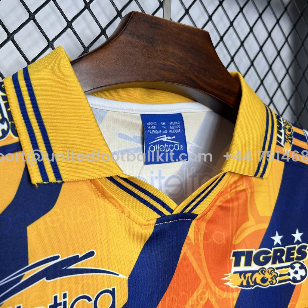 Unitedfootballkit.com | Retro Tigers UANL 1997-98 Home Stadium Jersey -Customize Name, Number and Patch | Worldwide Shipping