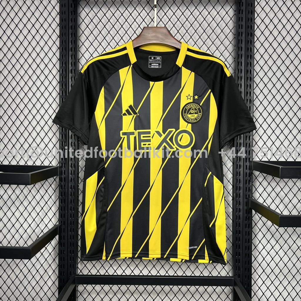 Unitedfootballkit.com | Aberdeen 24-25 Away Jersey - Fans Version -Customize Name, Number and Patch | Worldwide Shipping