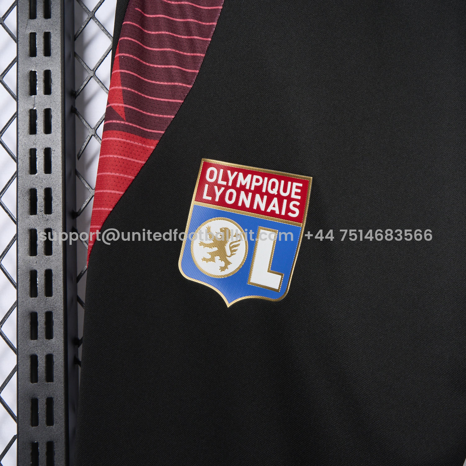 Unitedfootballkit.com | Olympique Lyonnais Lyon 24-25 Black Training Pants - Player Version -Customize Name, Number and Patch | Worldwide Shipping