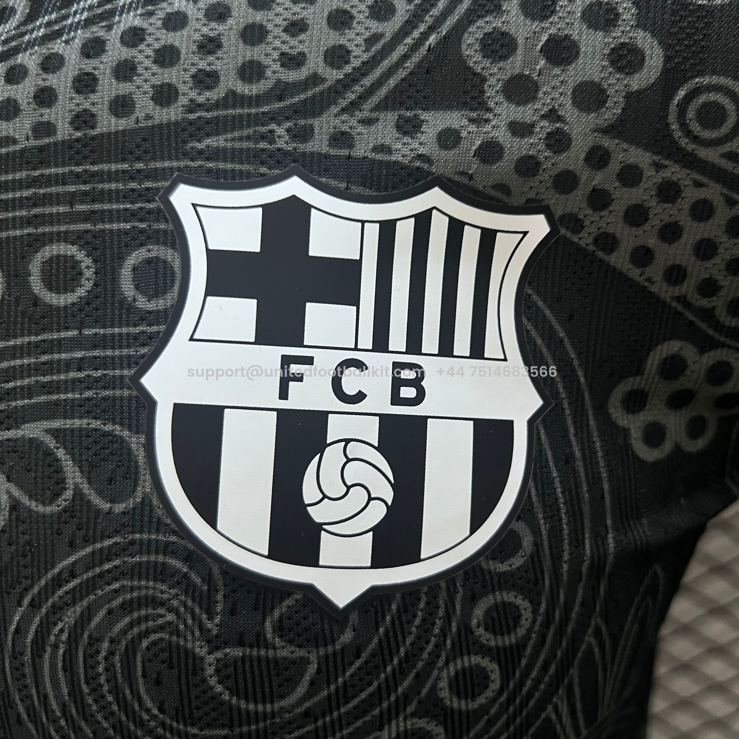 Unitedfootballkit.com | Barcelona 24-25 Black Speical Jersey - Player Version -Customize Name, Number and Patch | Worldwide Shipping