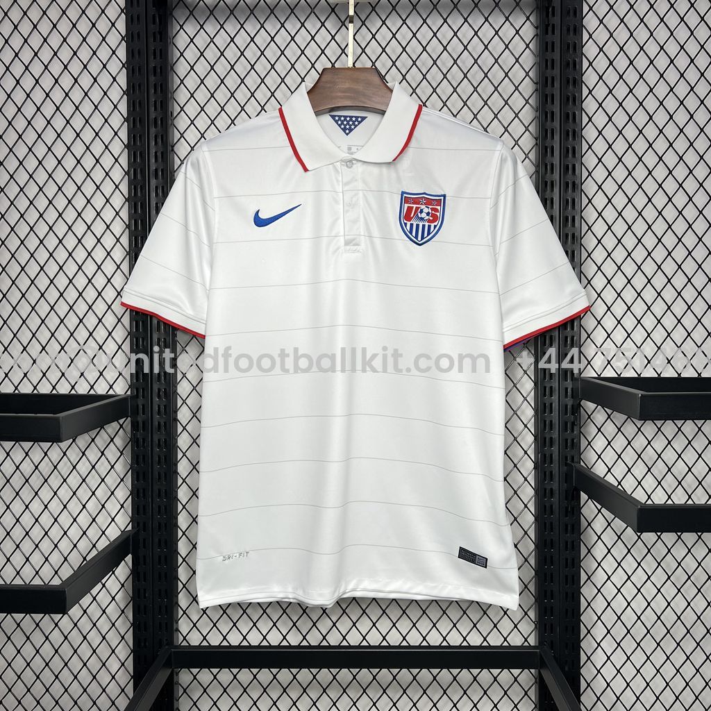 Unitedfootballkit.com | Retro United States USA 2014 Home Stadium Jersey -Customize Name, Number and Patch | Worldwide Shipping