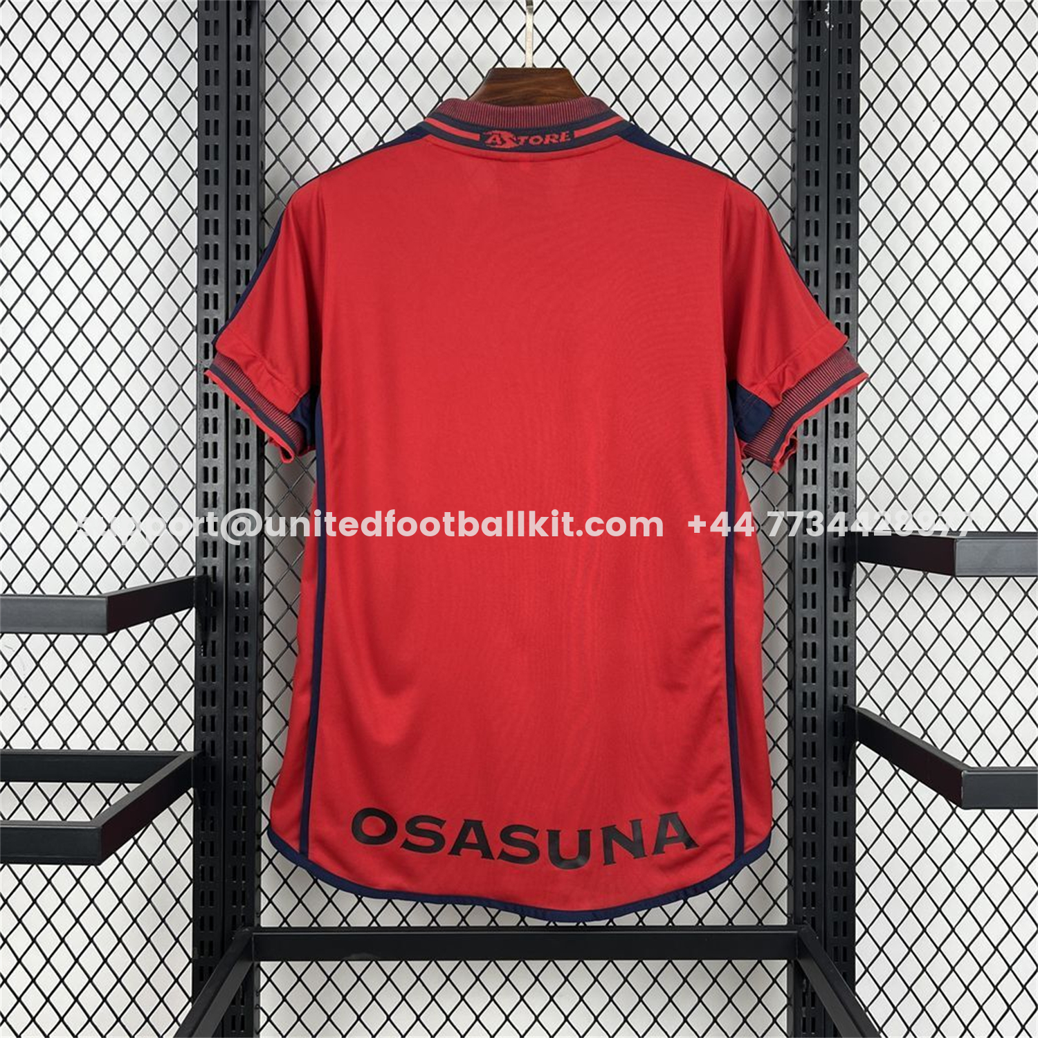 Unitedfootballkit.com | Retro Osasuna 2000-01 Home Jersey -Customize Name, Number and Patch | Worldwide Shipping