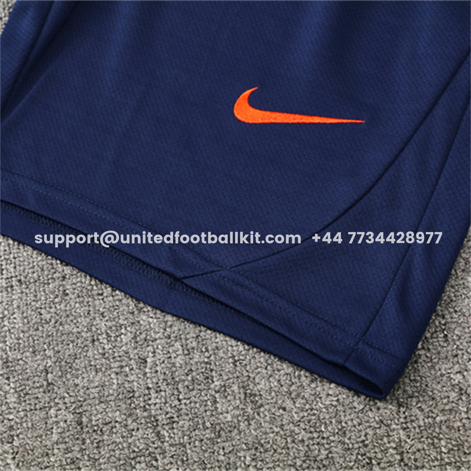 Unitedfootballkit.com | Barcelona 25-26 Kids Short-Sleeve Training Set - Royal Blue Top Orange Sponsor & Royal Blue Shorts -Customize Name, Number and Patch | Worldwide Shipping