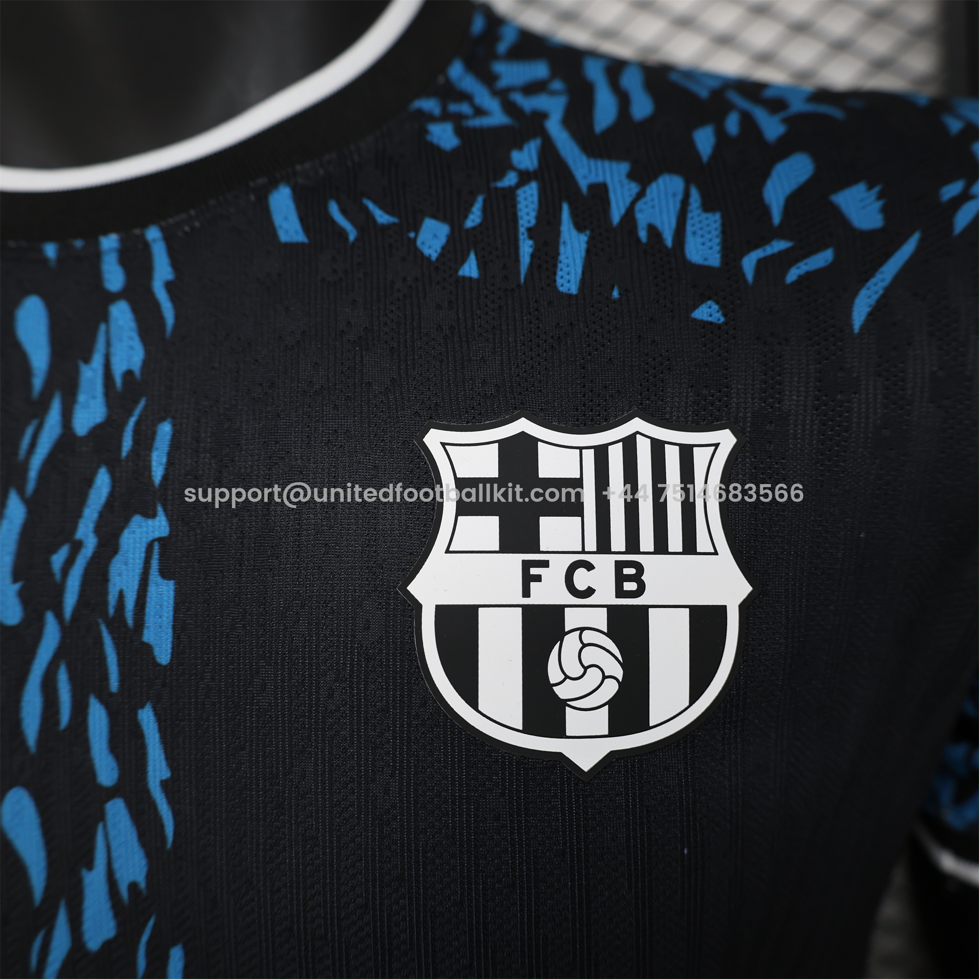 Unitedfootballkit.com | Barcelona 24-25 Balck and Blue Lion Special Edition Jersey - Player Version -Customize Name, Number and Patch | Worldwide Shipping