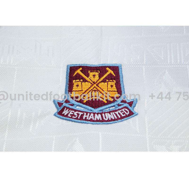 Unitedfootballkit.com | Retro Iron Maiden x West Ham 1999-01 Away Jersey -Customize Name, Number and Patch | Worldwide Shipping