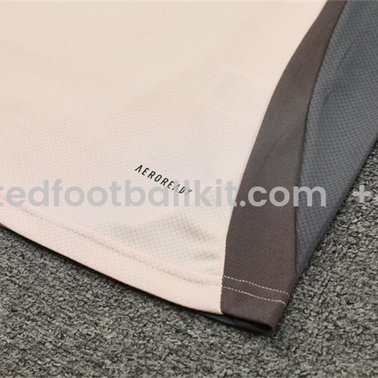 Unitedfootballkit.com | Real Madrid 24-25 Short-Sleeve Training Set - Apricot -Customize Name, Number and Patch | Worldwide Shipping