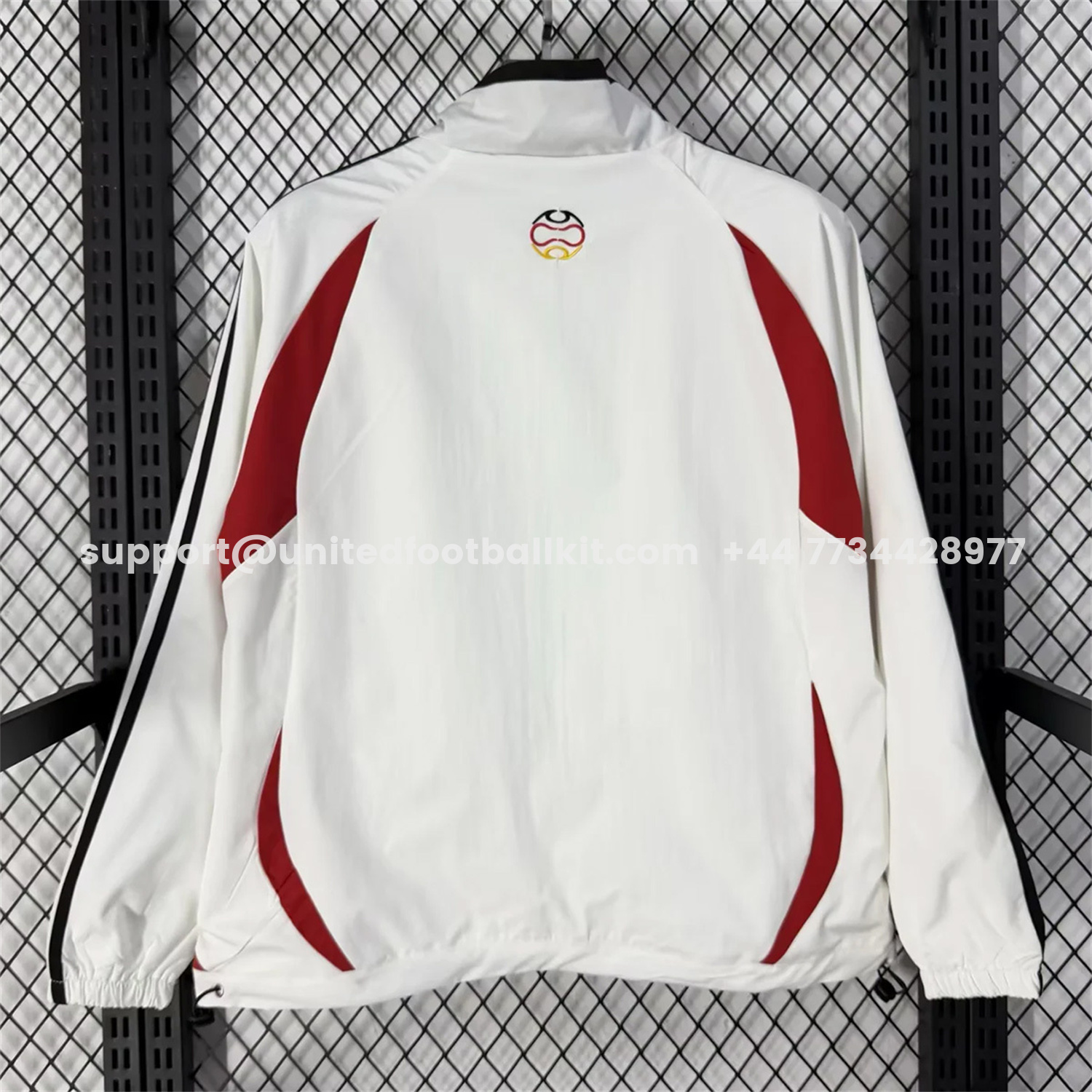 Unitedfootballkit.com | Germany 2026 Windbreaker Jacket - White -Customize Name, Number and Patch | Worldwide Shipping