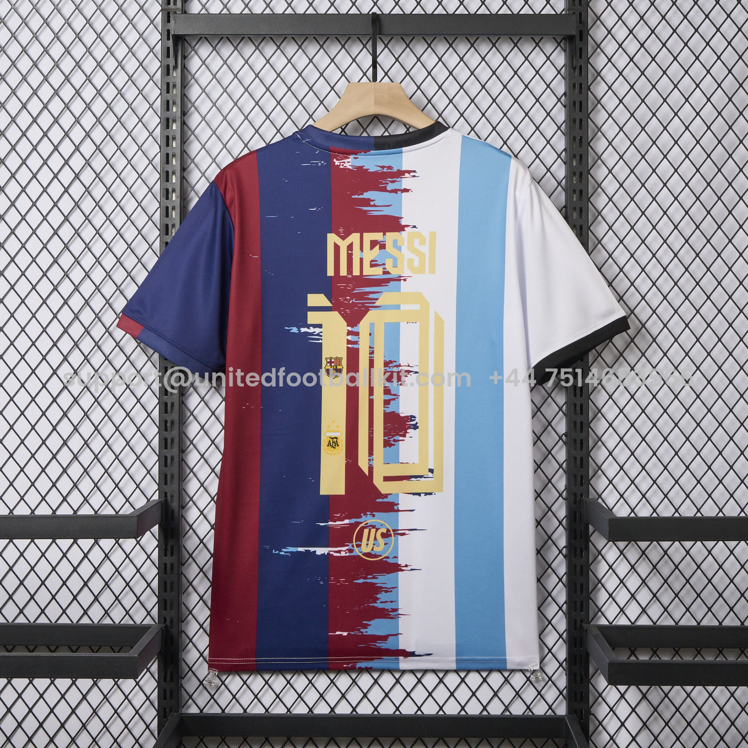 Unitedfootballkit.com | Messi Argentina & Barcelona Special Jersey - Fans Version -Customize Name, Number and Patch | Worldwide Shipping