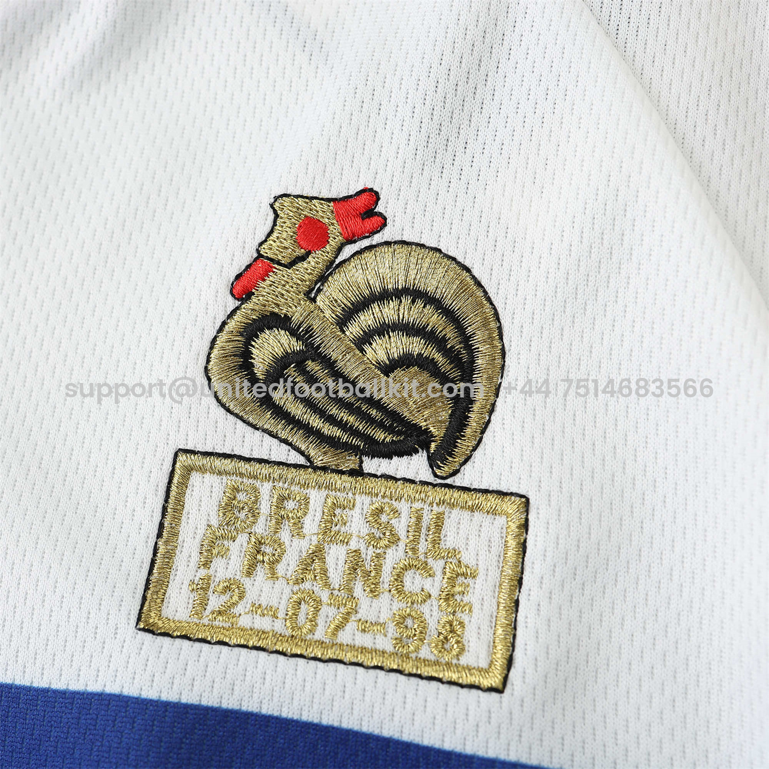 Unitedfootballkit.com | Retro France 1998 Away Long Sleeves Jersey (with 1998 World Cup mark on right chest) -Customize Name, Number and Patch | Worldwide Shipping