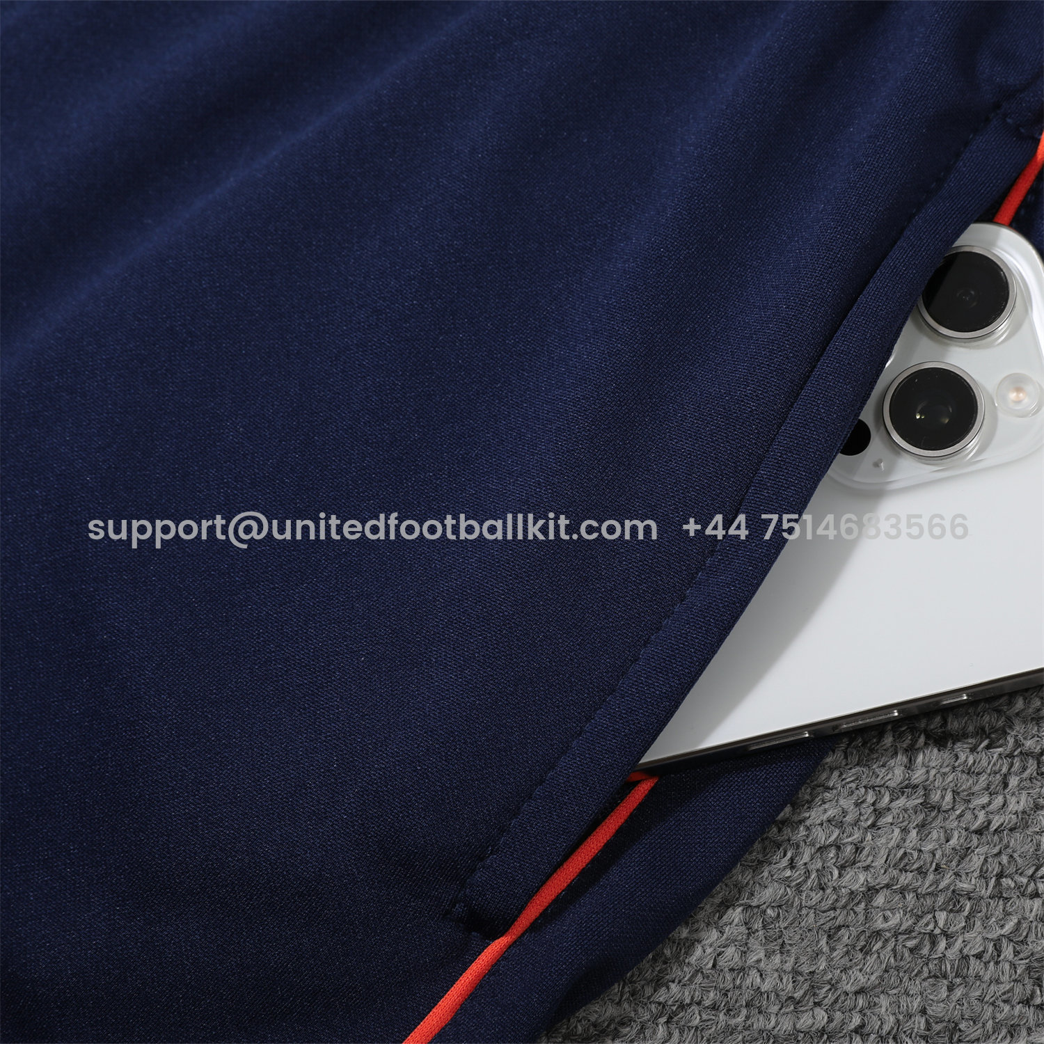 Unitedfootballkit.com | Marseille 25-26 POLO Short-Sleeve Training Set - Deep Blue Top and Pants -Customize Name, Number and Patch | Worldwide Shipping