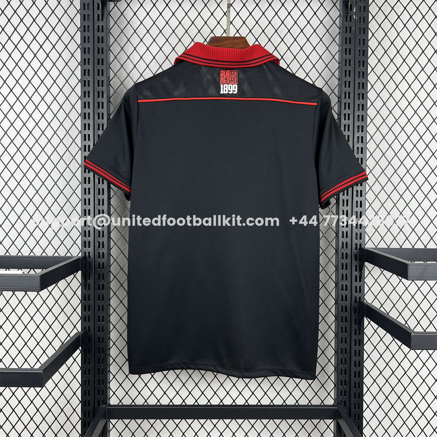 Unitedfootballkit.com | Esporte Clube Vitória 25-26 Third Unsponsored Black Polo Jersey - Fans Version -Customize Name, Number and Patch | Worldwide Shipping