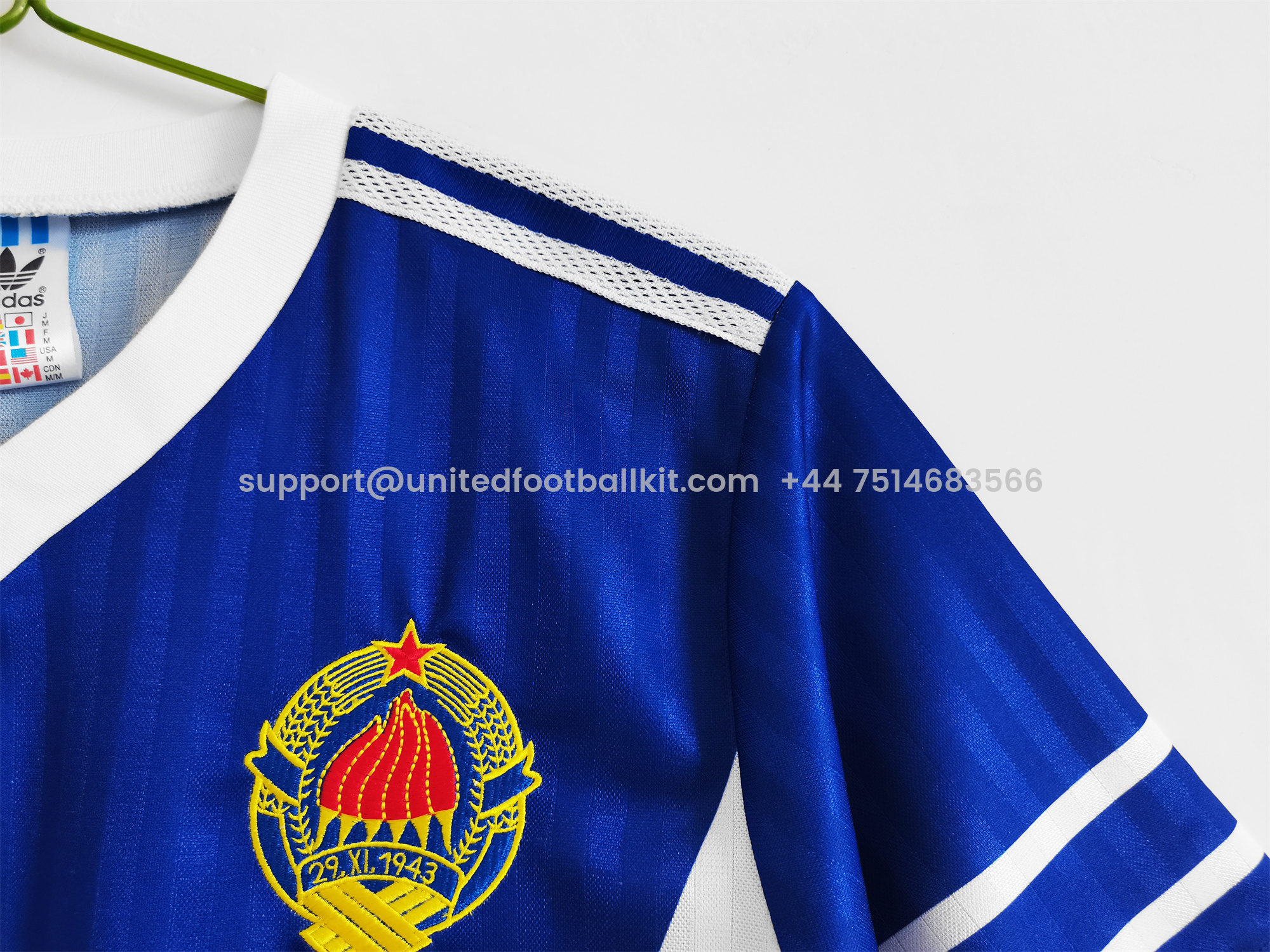 Unitedfootballkit.com | Retro Jugoslawien 1990 Home Stadium Jersey -Customize Name, Number and Patch | Worldwide Shipping