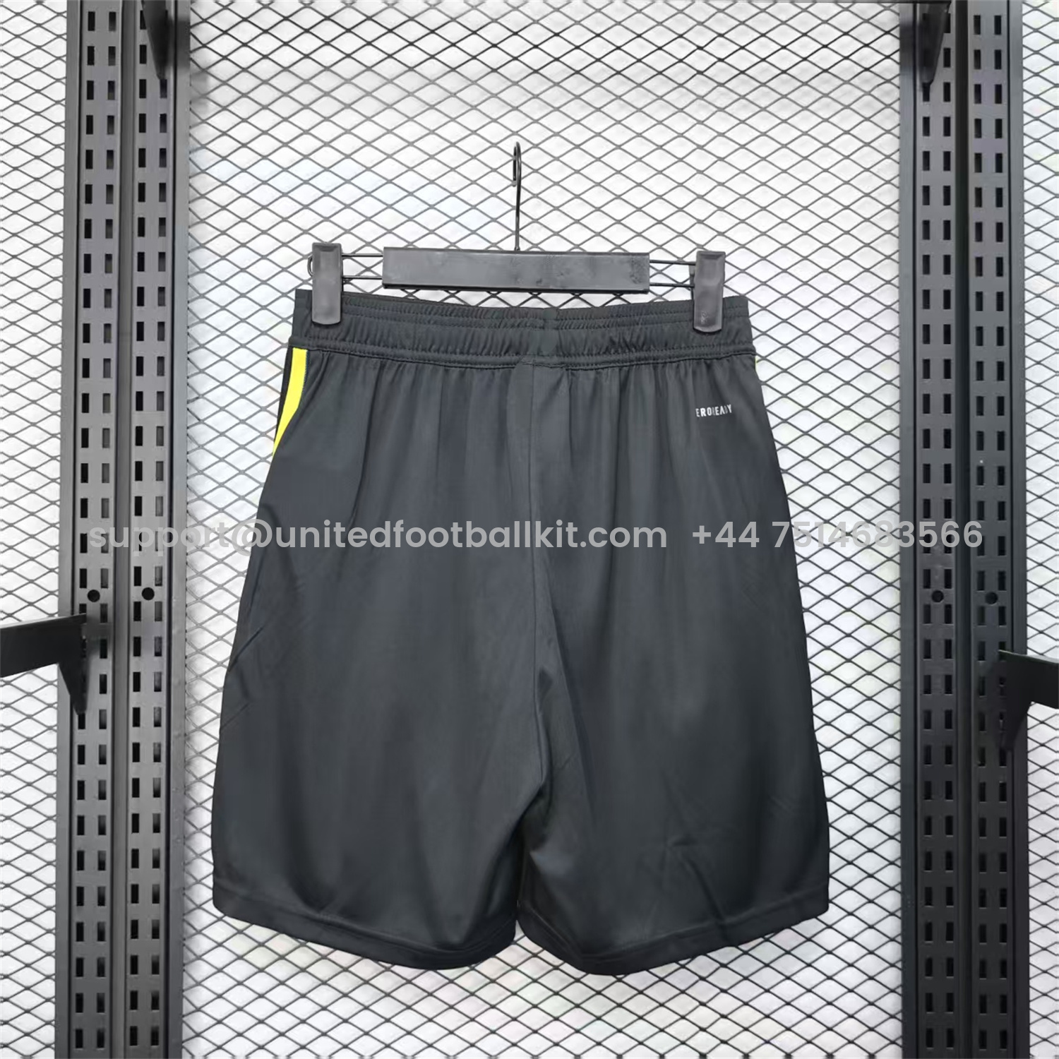 Unitedfootballkit.com | Manchester United 25-26 Third Black Shorts - Player Version -Customize Name, Number and Patch | Worldwide Shipping