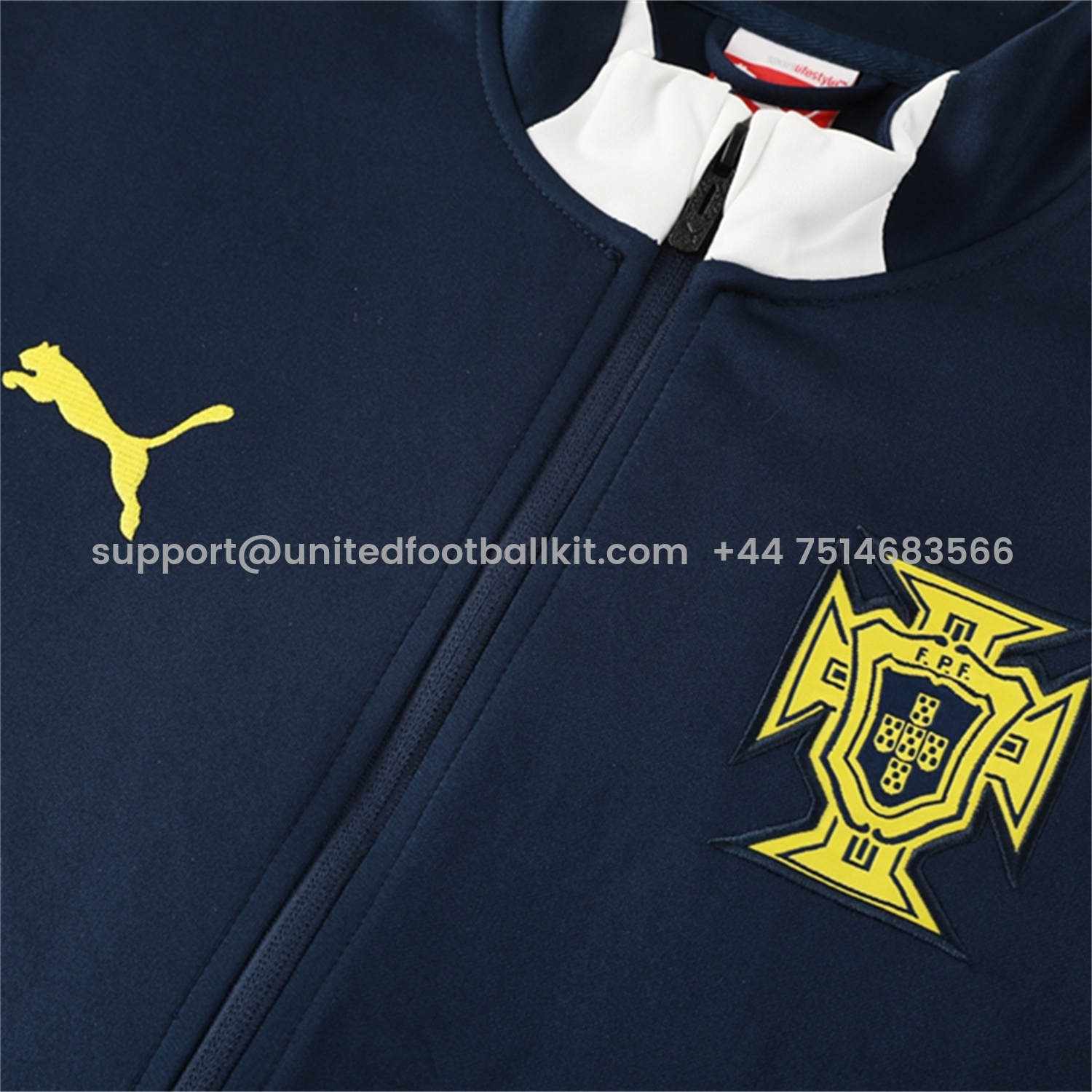 Unitedfootballkit.com | Portugal 25-26 Jacket Training Tracksuit - Deep Blue Jackets and Pants -Customize Name, Number and Patch | Worldwide Shipping